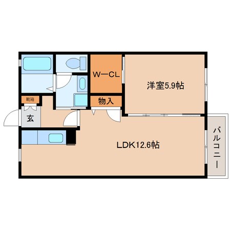 九条駅 徒歩5分 2階の物件間取画像